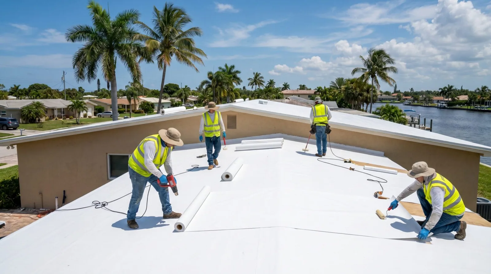 Commercial Roof Membrane Puncture Repair in College Station, TX