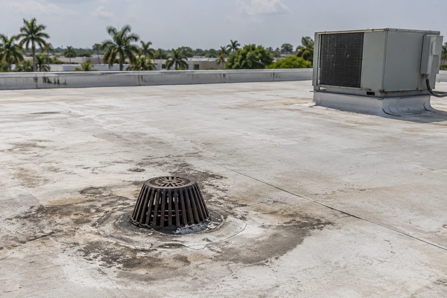 Commercial Roof Drain and Scupper Repair in College Station, TX